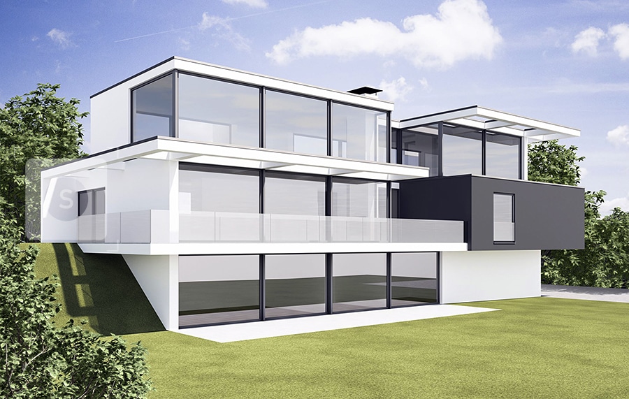 Entwurf moderne Immobilie Bergisch Gladbach · Architekt / Architekturbüro Schopow Köln Bonn, AKNW