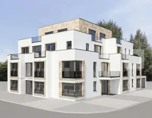 3D Visualisierung Mehrfamilienhaus Wesseling · Architekt / Architekturbüro Köln Dipl.-Ing. Lubov Schopow